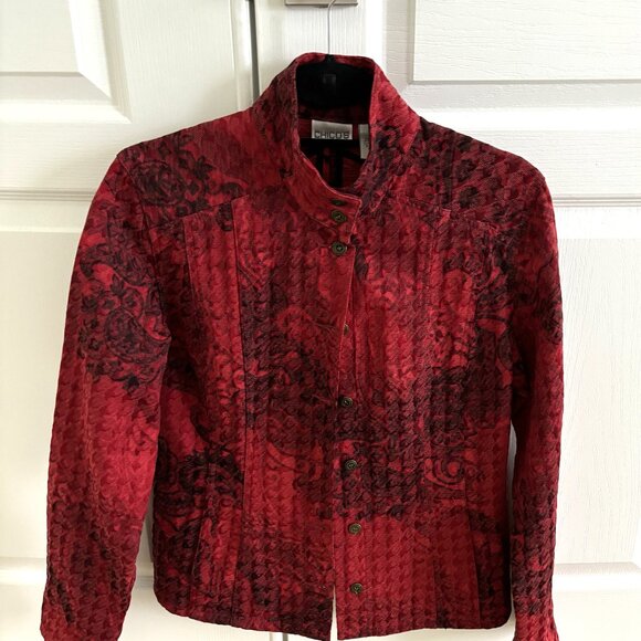 CHICO's Red & Black Fall Jacket - Picture 1 of 4